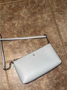 kate spade Pale Blue Leather Crossbody Bag with Gold Hardware